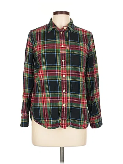 Pre-owned Jcrew Long Sleeve Button Down Shirt In Green