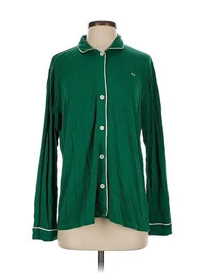 Pre-owned Jcrew Long Sleeve Button Down Shirt In Green