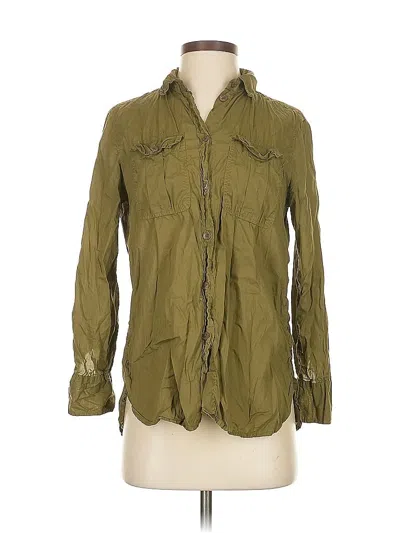 Pre-owned Jcrew Long Sleeve Button Down Shirt In Green