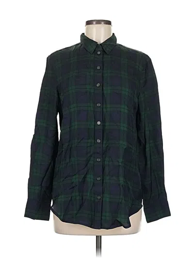 Pre-owned Jcrew Long Sleeve Button Down Shirt In Green