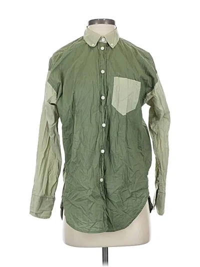 Pre-owned Jcrew Long Sleeve Button Down Shirt In Green