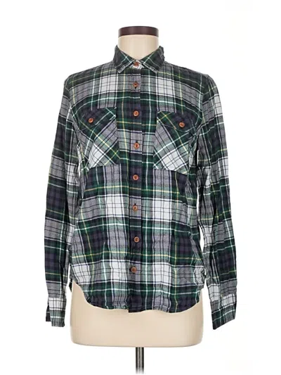 Pre-owned Jcrew Long Sleeve Button Down Shirt In Green
