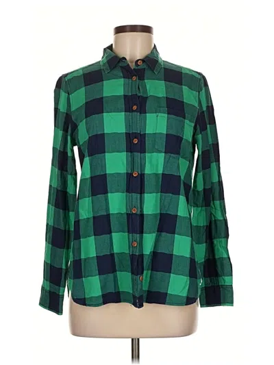 Pre-owned Jcrew Long Sleeve Button Down Shirt In Green