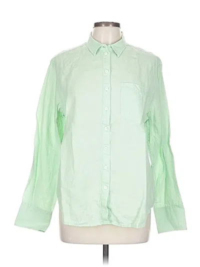 Pre-owned Jcrew Long Sleeve Button Down Shirt In Green