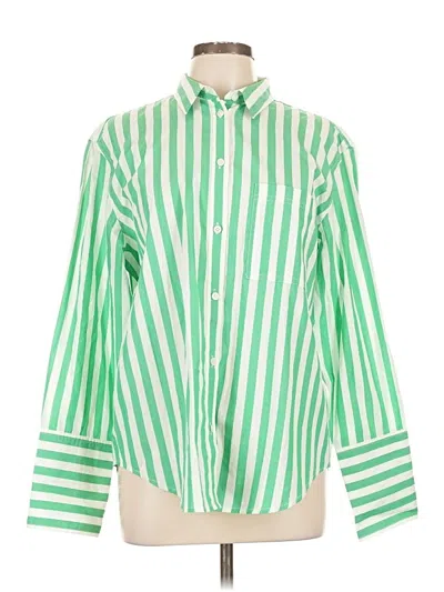 Pre-owned Jcrew Long Sleeve Button Down Shirt In Green