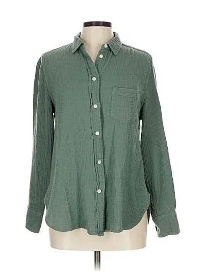 Pre-owned Jcrew Long Sleeve Button Down Shirt In Green