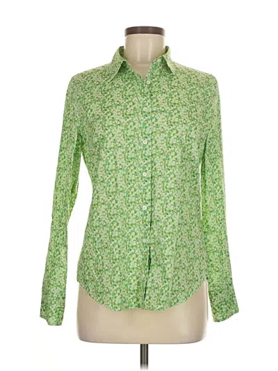 Pre-owned Jcrew Long Sleeve Button Down Shirt In Green