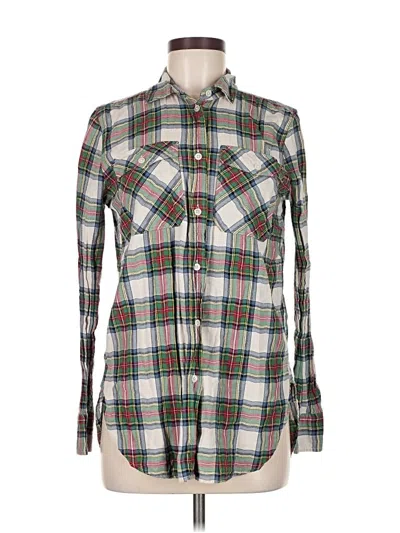 Pre-owned Jcrew Long Sleeve Button Down Shirt In Green