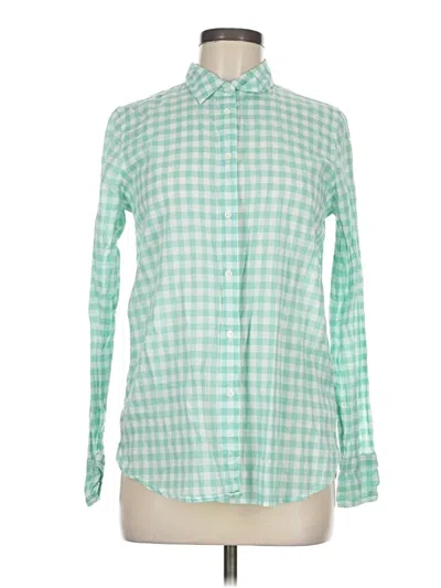 Pre-owned Jcrew Long Sleeve Button Down Shirt In Green