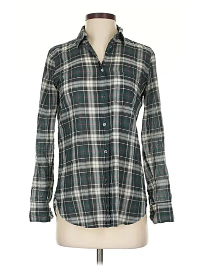 Pre-owned Jcrew Long Sleeve Button Down Shirt In Green
