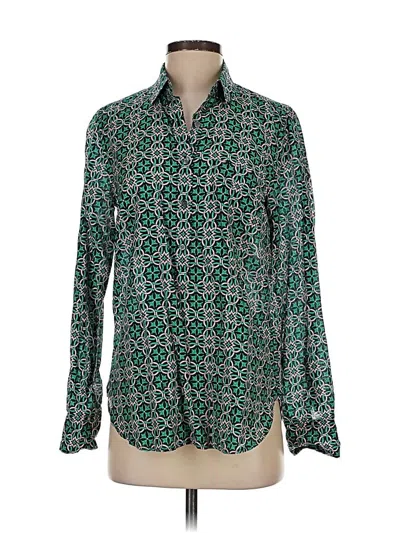Pre-owned Jcrew Long Sleeve Button Down Shirt In Green