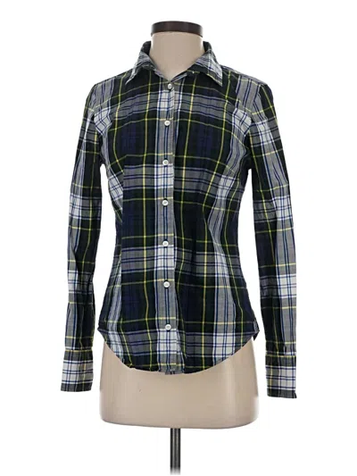 Pre-owned Jcrew Long Sleeve Button Down Shirt In Green