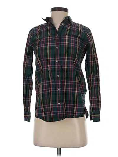 Pre-owned Jcrew Long Sleeve Button Down Shirt In Green