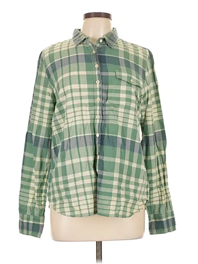Pre-owned Jcrew Long Sleeve Button Down Shirt In Green