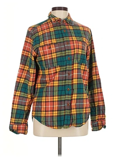 Pre-owned Jcrew Long Sleeve Button Down Shirt In Green