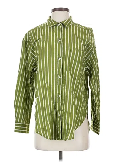 Pre-owned Jcrew Long Sleeve Button Down Shirt In Green