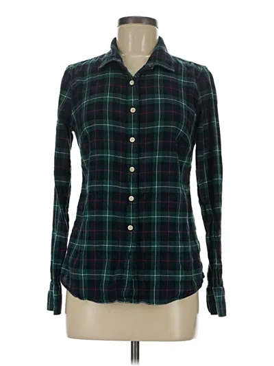Pre-owned Jcrew Long Sleeve Button Down Shirt In Green