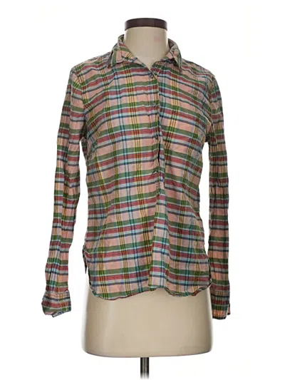 Pre-owned Jcrew Long Sleeve Button Down Shirt In Green