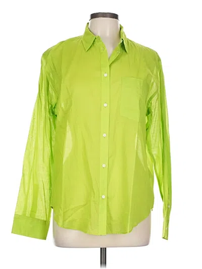 Pre-owned Jcrew Long Sleeve Button Down Shirt In Green
