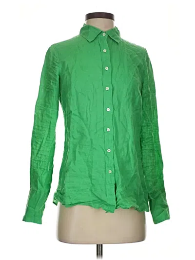 Pre-owned Jcrew Long Sleeve Button Down Shirt In Green