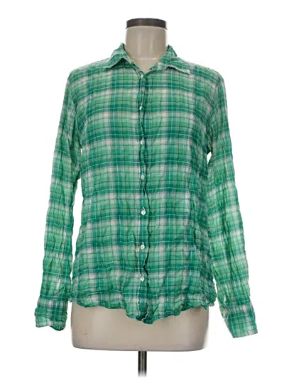 Pre-owned Jcrew Long Sleeve Button Down Shirt In Green