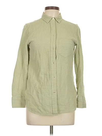 Pre-owned Jcrew Long Sleeve Button Down Shirt In Green