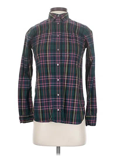 Pre-owned Jcrew Long Sleeve Button Down Shirt In Green