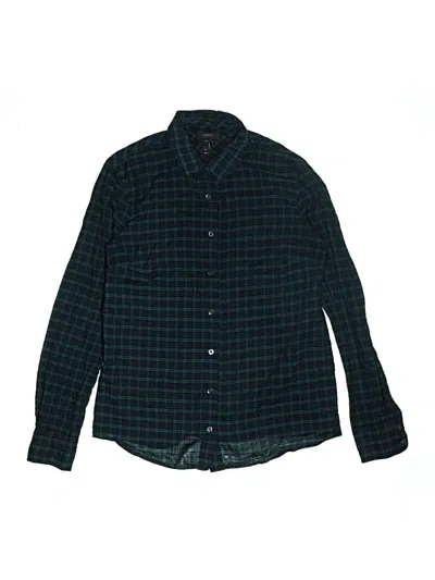 Pre-owned Jcrew Kids' Long Sleeve Button Down Shirt In Green