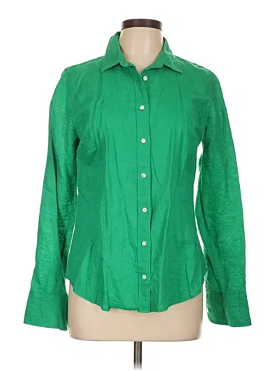 Pre-owned Jcrew Long Sleeve Button Down Shirt In Green