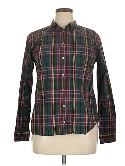 Pre-owned Jcrew Long Sleeve Button Down Shirt In Green