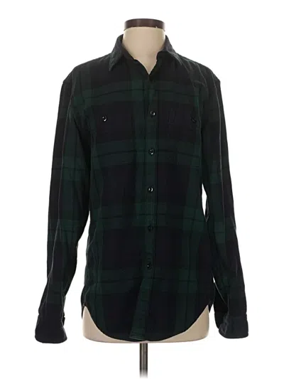 Pre-owned Jcrew Long Sleeve Button Down Shirt In Green