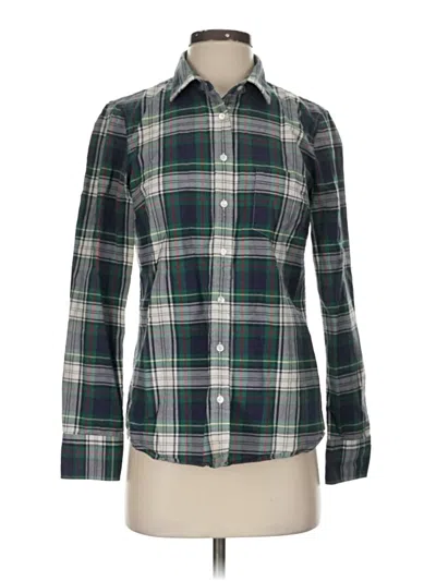 Pre-owned Jcrew Long Sleeve Button Down Shirt In Green