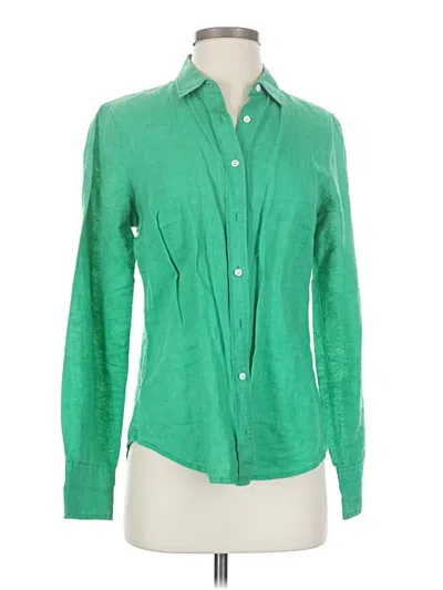 Pre-owned Jcrew Long Sleeve Button Down Shirt In Green