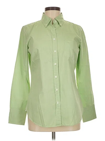 Pre-owned Jcrew Long Sleeve Button Down Shirt In Green