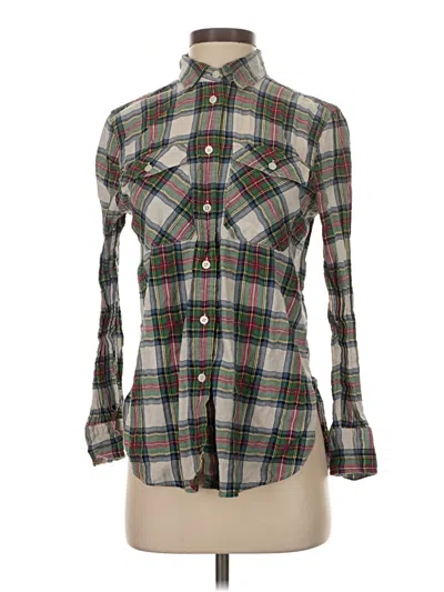 Pre-owned Jcrew Long Sleeve Button Down Shirt In Green
