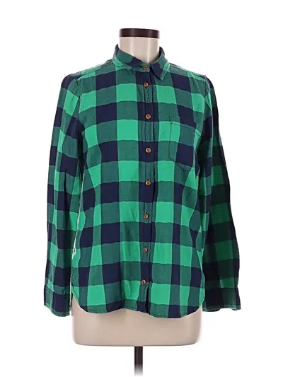 Pre-owned Jcrew Long Sleeve Button Down Shirt In Green