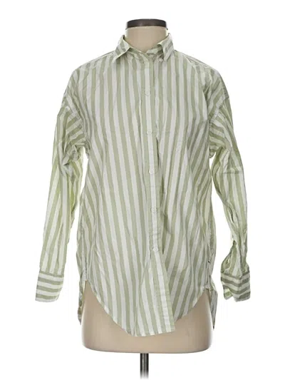 Pre-owned Jcrew Long Sleeve Button Down Shirt In Green