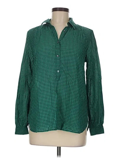 Pre-owned Jcrew Long Sleeve Button Down Shirt In Green