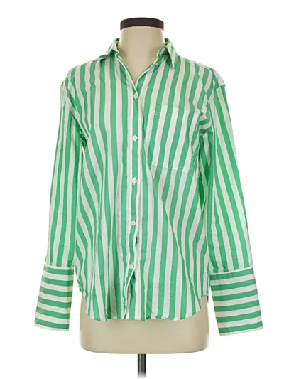 Pre-owned Jcrew Long Sleeve Button Down Shirt In Green