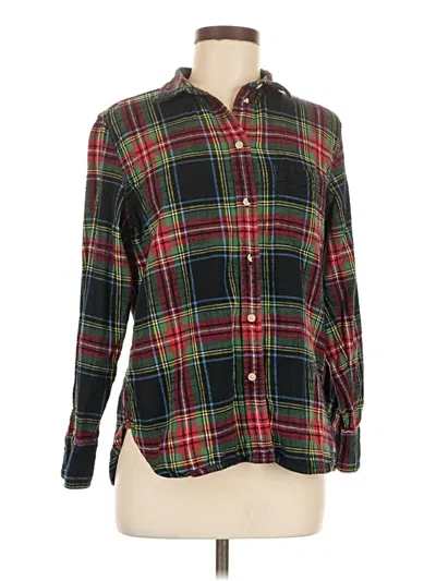 Pre-owned Jcrew Long Sleeve Button Down Shirt In Green