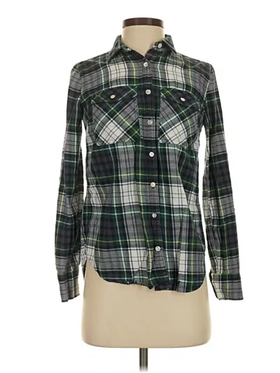 Pre-owned Jcrew Long Sleeve Button Down Shirt In Green
