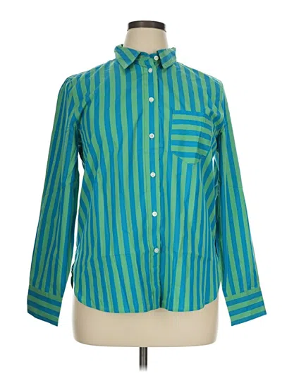 Jcrew Long Sleeve Button Down Shirt In Green