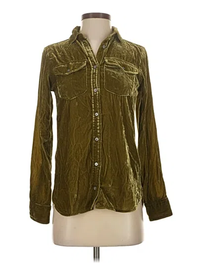 Pre-owned Jcrew Long Sleeve Button Down Shirt In Green