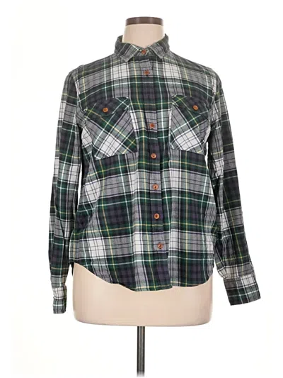Pre-owned Jcrew Long Sleeve Button Down Shirt In Green
