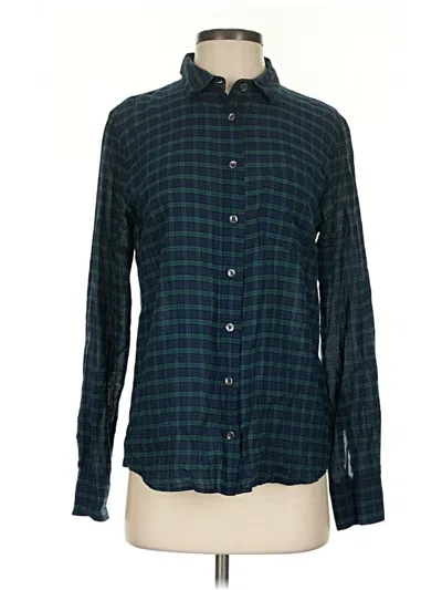 Pre-owned Jcrew Long Sleeve Button Down Shirt In Green