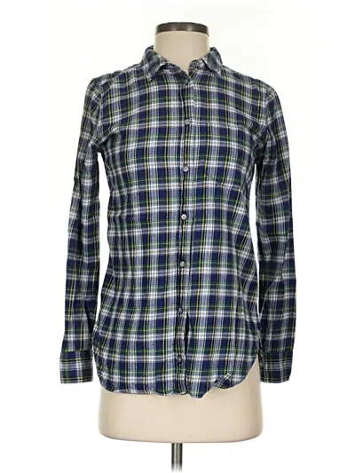 Pre-owned Jcrew Long Sleeve Button Down Shirt In Green