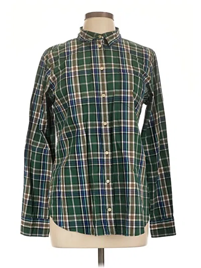 Pre-owned Jcrew Long Sleeve Button Down Shirt In Green