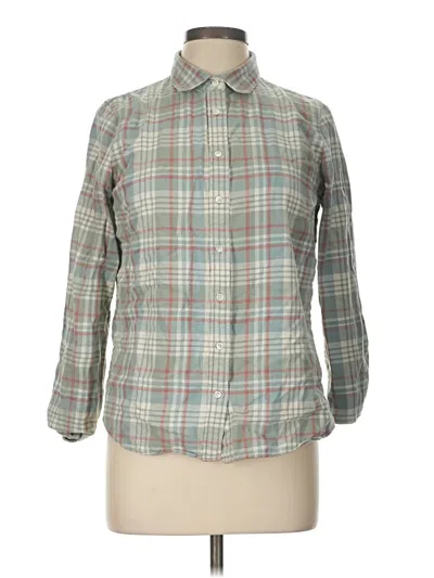 Pre-owned Jcrew Long Sleeve Button Down Shirt In Green