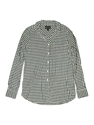 Pre-owned Jcrew Kids' Long Sleeve Button Down Shirt In Green