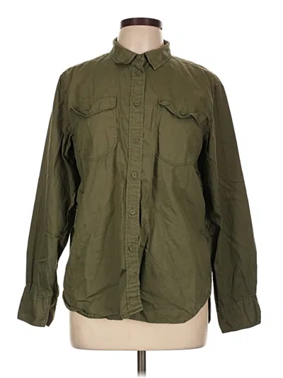 Pre-owned Jcrew Long Sleeve Button Down Shirt In Green
